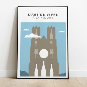 Mockup - Affiche "Cathédrale - tons pastels"