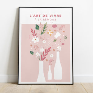 Mockup - Affiche "Bouquet champenois - été"